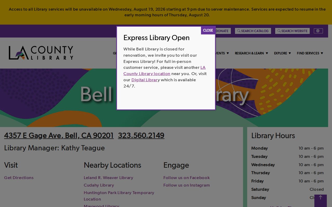 Bell city directory research at Bell Library