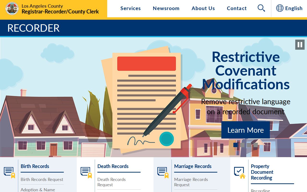 Bell previous residents deed research at the county recorder
